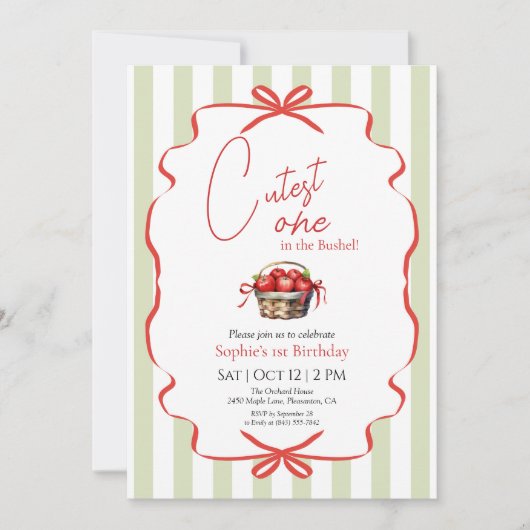 ブッシェルファースト誕生日招待状 サンキューカード (正面)