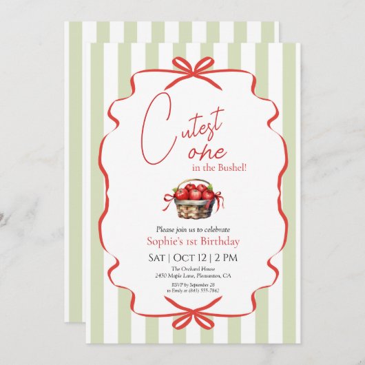 ブッシェルファースト誕生日招待状 サンキューカード (正面/裏面)