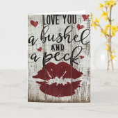 ブッシェル・アンド・ア・ペック・ハグ・アラウンド・ザ・ネック・バレンタイン カード (黄色い花)