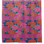 ブッシェル・オブ・ブライト・コスモス シャワーカーテン (正面)