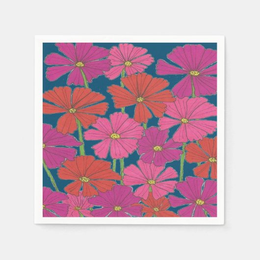 ブッシェル・オブ・ブライト・コスモス スタンダードカクテルナプキン (正面)