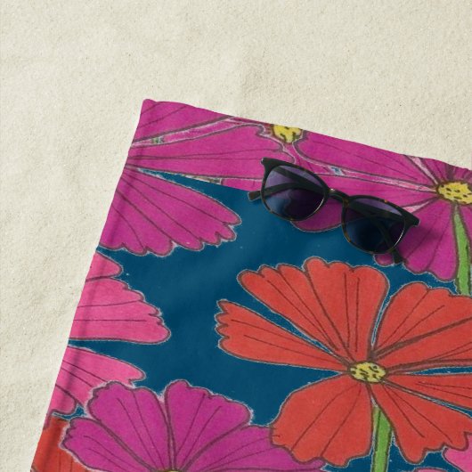 ブッシェル・オブ・ブライト・コスモス ビーチタオル (インサイチュ)