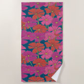 ブッシェル・オブ・ブライト・コスモス ビーチタオル (正面)