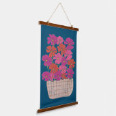 ブッシェル・オブ・ブライト・コスモス 吊り下げ型タペストリー (傾斜あり)