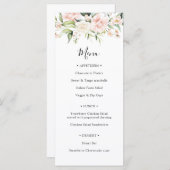 ブッシュとグリーンのウェディングシャワーメニュー メニュー (正面/裏面)