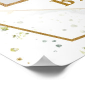 ブッシュとゴールドのグリーンのベイビーシャワーの写真撮影用の小道具 ポスター (角)