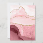 ブッシュとゴールドアゲートの縮小された結婚式のゲストリスト 案内状 (裏面)