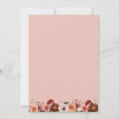 ブッシュとバーガンディ、モノグラム フラワー ウェディング 招待状 (裏面)