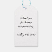 ブッシュとブルーの花の水彩ギフトタグ ギフトタグ (裏面)