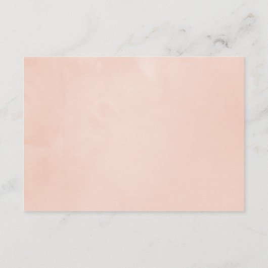 ブッシュとローズゴールドの花のウェディングギフト登録 エンクロージャーカード (裏面)