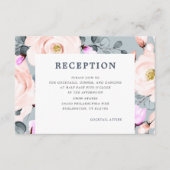 ブッシュと埃っぽいブルーウォーターのカラーフローラ披露宴 エンクロージャーカード (正面)