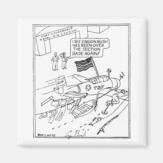 ブッシュに署名 マグネット (正面)