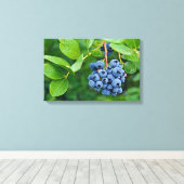 ブッシュのブルーベリー束 キャンバスプリント (インサイチュ (ウッドフロア))