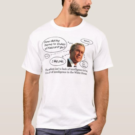 ブッシュの知性 Tシャツ (正面)