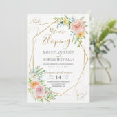 ブッシュの花のこもんウェディングの招待状 招待状 (スタンド正面)