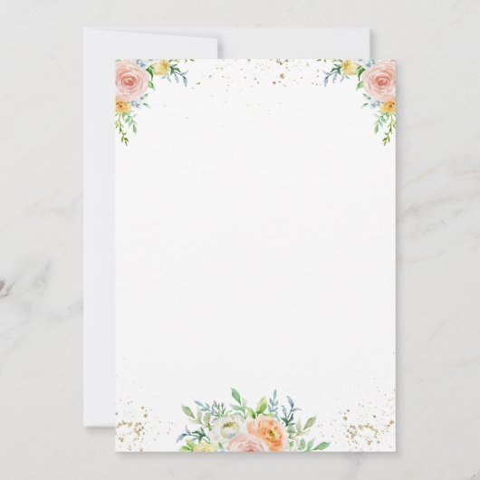 ブッシュの花の挙式のみの招待状 招待状 (裏面)