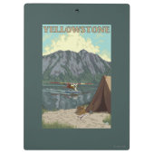 ブッシュの飛行機及び魚釣り-イエローストーンの国民 クリップボード (裏面)