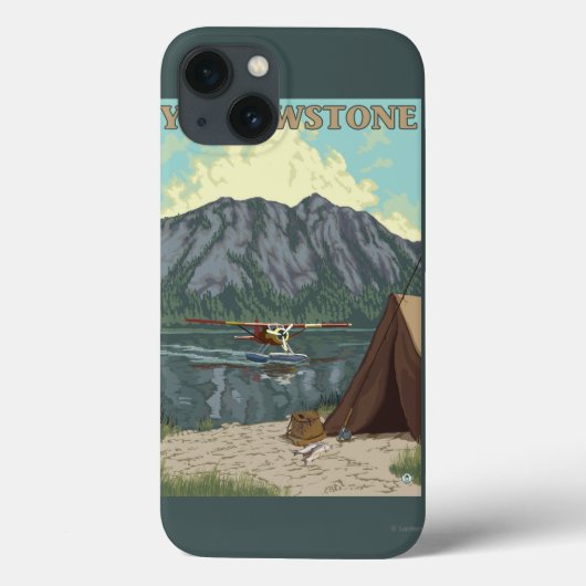 ブッシュの飛行機及び魚釣り-イエローストーンの国民 Case-Mate iPhoneケース (裏面)