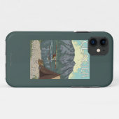 ブッシュの飛行機及び魚釣り-グレーシャー国立公園、MT Case-Mate iPhoneケース (裏面(横))