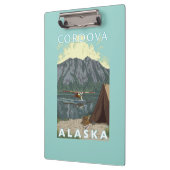 ブッシュの飛行機及び魚釣り- Cordova、アラスカ クリップボード (左)