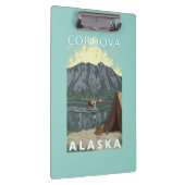 ブッシュの飛行機及び魚釣り- Cordova、アラスカ クリップボード (右)