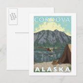 ブッシュの飛行機及び魚釣り- Cordova、アラスカ ポストカード (正面/裏面)