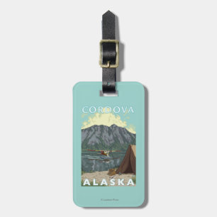 ブッシュの飛行機及び魚釣り- Cordova、アラスカ ラゲッジタグ