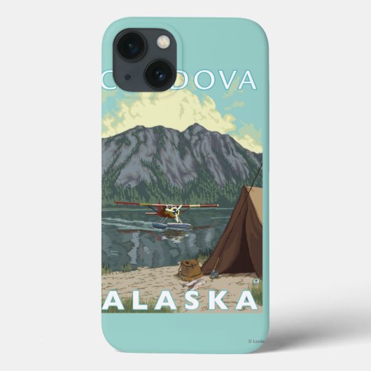ブッシュの飛行機及び魚釣り- Cordova、アラスカ Case-Mate iPhoneケース (裏面)