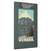 ブッシュの飛行機及び魚釣り- Denaliの国立公園、 クリップボード (右)