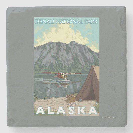 ブッシュの飛行機及び魚釣り- Denaliの国立公園、 ストーンコースター (正面)