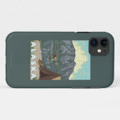 ブッシュの飛行機及び魚釣り- Denaliの国立公園、 Case-Mate iPhoneケース (裏面(横))