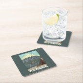 ブッシュの飛行機及び魚釣り- Ketchikan、アラスカ スクエアペーパーコースター (インサイチュ)