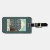 ブッシュの飛行機及び魚釣り- Ketchikan、アラスカ ラゲッジタグ (正面横)