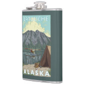 ブッシュの飛行機及び魚釣り- Latouche、アラスカ フラスク (左)