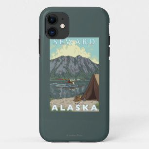 ブッシュの飛行機及び魚釣り- Seward、アラスカ iPhone 11 ケース