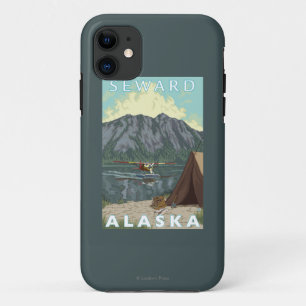 ブッシュの飛行機及び魚釣り- Seward、アラスカ iPhone 11 ケース