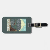 ブッシュの飛行機及び魚釣り- Sitka、アラスカ ラゲッジタグ (正面横)