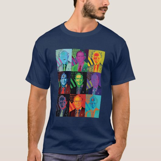 ブッシュのTシャツの9つの顔 Tシャツ (正面)