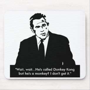 ブッシュはろばのKongのマウスパッドを"得ません" マウスパッド