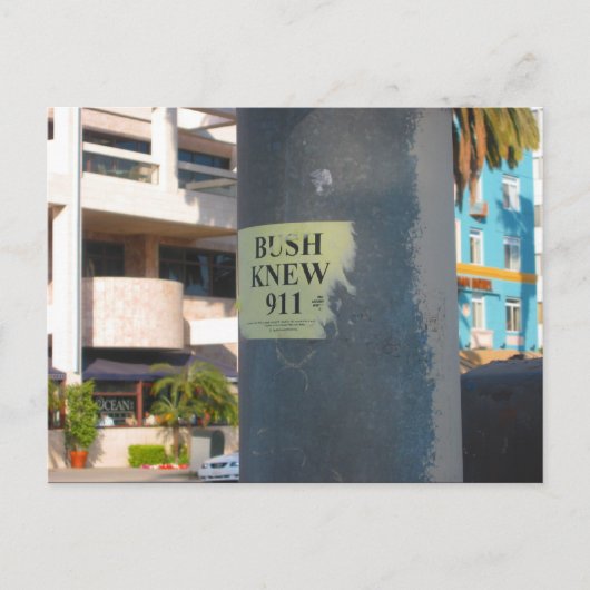 「ブッシュは知っていました。.........」 ポストカード (正面)