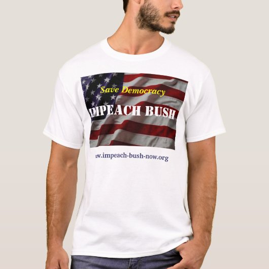 ブッシュを弾劾して下さい Tシャツ (正面)