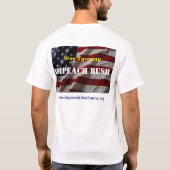 ブッシュを弾劾して下さい Tシャツ (裏面)