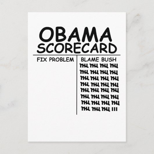 ブッシュを責める ポストカード (正面)