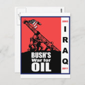 ブッシュアンチイラク戦争漫画by Latuff ポストカード (正面/裏面)