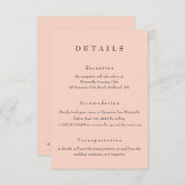 ブッシュウェディング詳細QRコード封入カード 招待状 (正面/裏面)