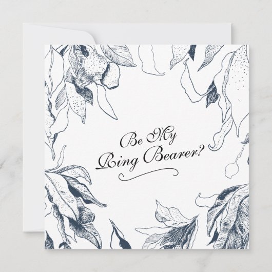 ブッシュウェディング '私のリングボアをしてくれませんか?' 招待状 (裏面)