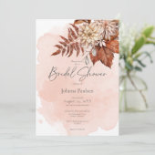 ブッシュウォーターカラーオータムモダン ブライダルシャワー 招待状 (スタンド正面)