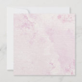 ブッシュウォーターカラーカフェイラスト結婚式招待状 (裏面)