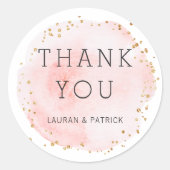 ブッシュウォーターカラーサークルありがとうございます ラウンドシール (正面)