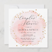 ブッシュウォーターカラーサークル カップルシャワー スクエア 招待状 (正面)